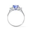 TANZANITE AND DIAMOND RING IN WHITE GOLD - TANZANITE RINGS - RINGS