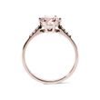 MORGANITE AND DIAMOND ENGAGEMENT RING IN ROSE GOLD - MORGANITE RINGS - RINGS