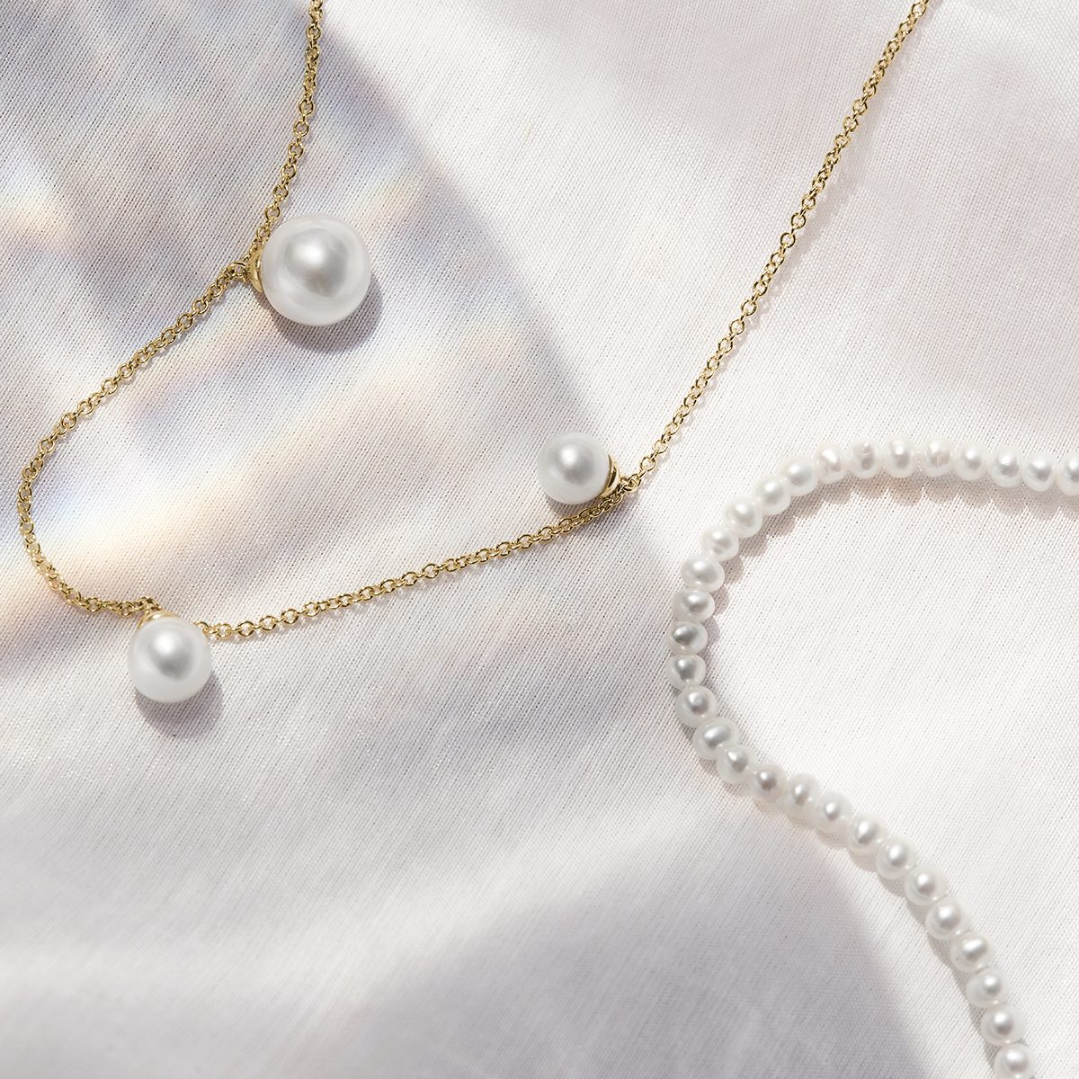 Perlenkette aus 14k Gold- KLENOTA
