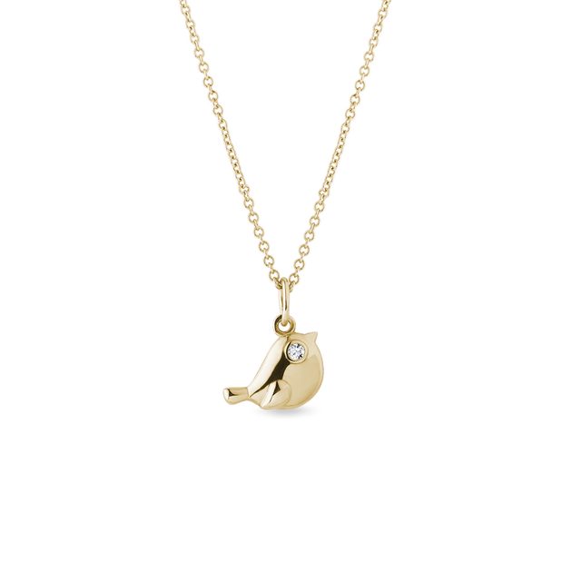 Customizable Mother and Baby Bird Charm Necklace - Danique Jewelry