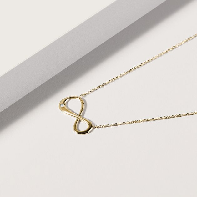 9ct gold shop infinity necklace