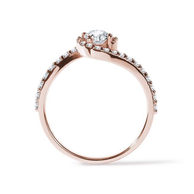 Gentle Ring in Pink Gold with Diamond