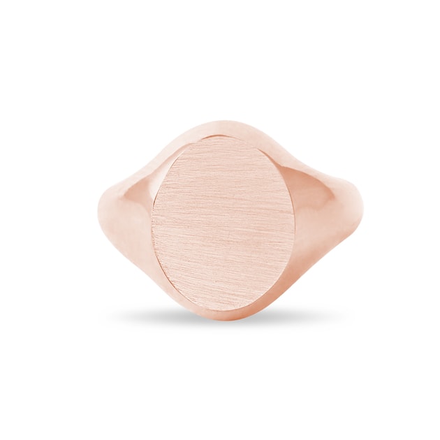 Pečatný prsteň na malíček z ružového zlata | KLENOTA