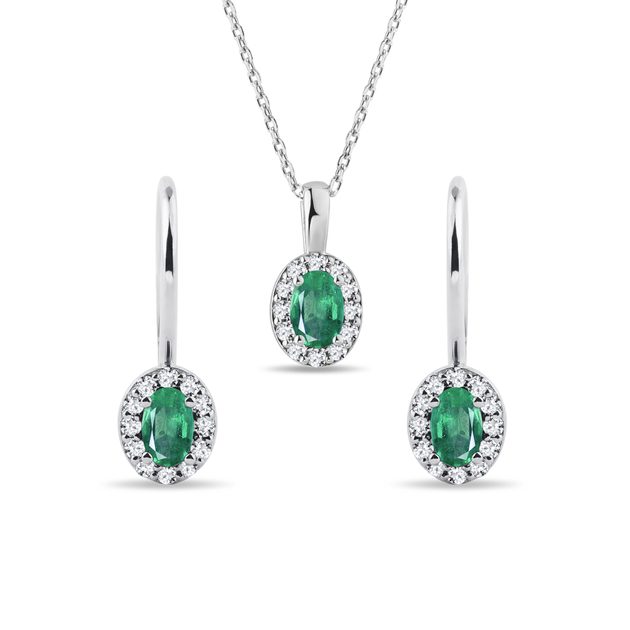 KLENOTA Emerald Jewelry Set