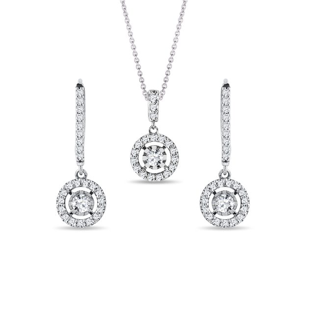 Aggregate more than 185 diamond necklace and earrings