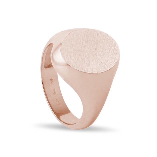 Pečetní prsten na malíček z růžového zlata | KLENOTA