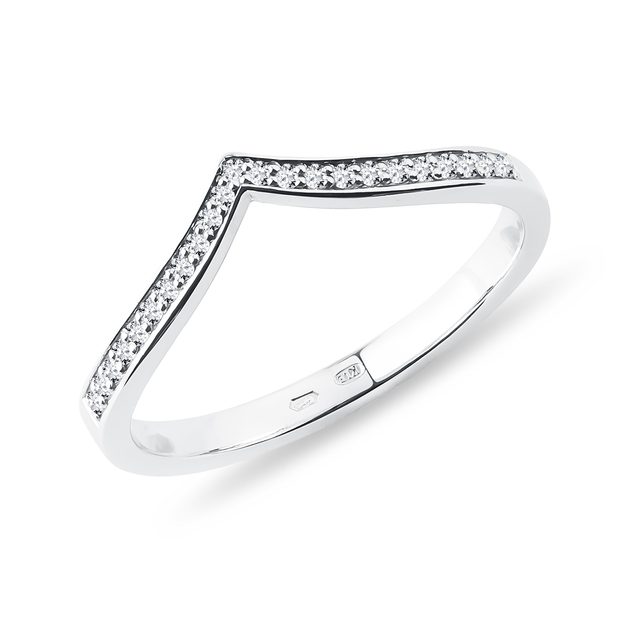 White gold chevron best sale ring