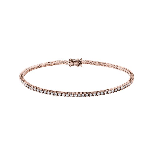 1.55ct Diamond Rose Gold Tennis Bracelet