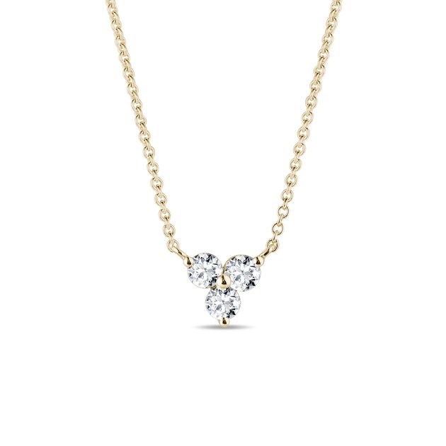 Diamond necklace in 14k yellow gold | KLENOTA