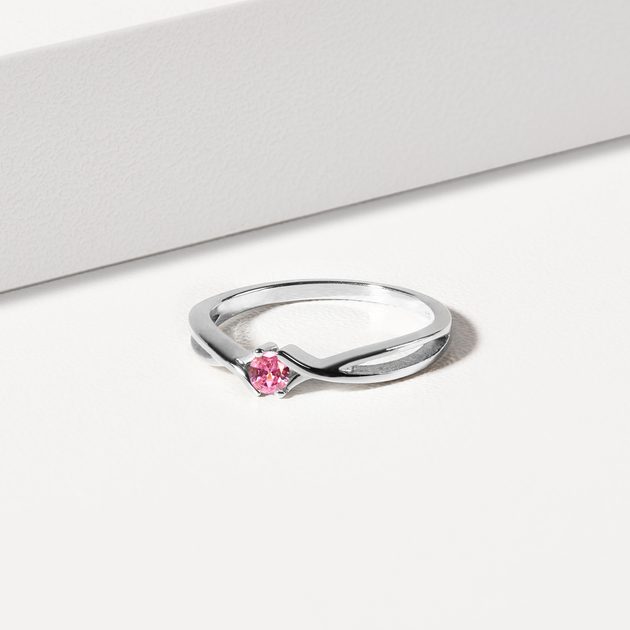 Pandora pink sapphire ring store