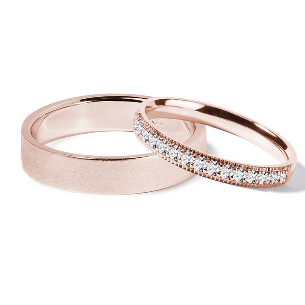 Delicate Ring Made in Rose Gold with Diamond KLENOTA