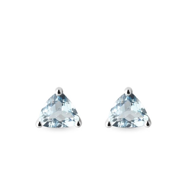 Vintage Style Aquamarine and Diamond Dangle Earrings