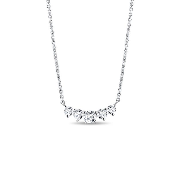 Luxury Diamond Necklace in White Gold | KLENOTA