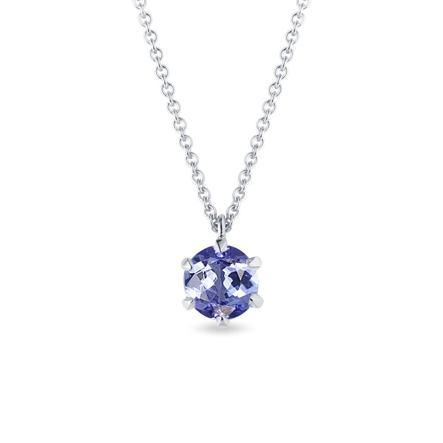 Tanzanite Pendant In White Gold Klenota - Tanzanite Pendant White Gold