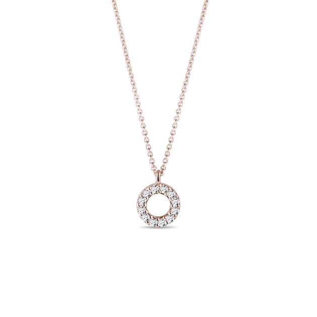 Rose gold shop necklace circle