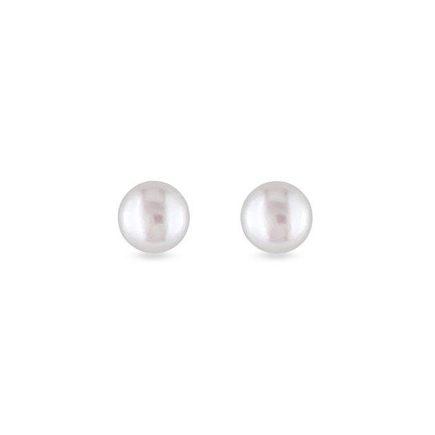 14 Karat Gold Freshwater Pearl Textured Earrings - Delicate – MONOLISA