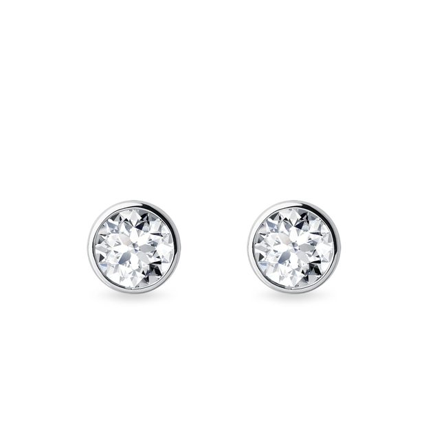 14K White Gold Diamond Studs 1.00 carats - Eliantte & Co