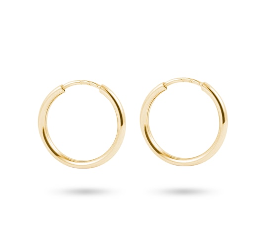 Gold hoop earrings - simple or luxurious | KLENOTA
