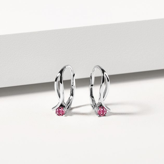 Baby's 3MM Pink Tourmaline Studs, 14K Yellow Gold