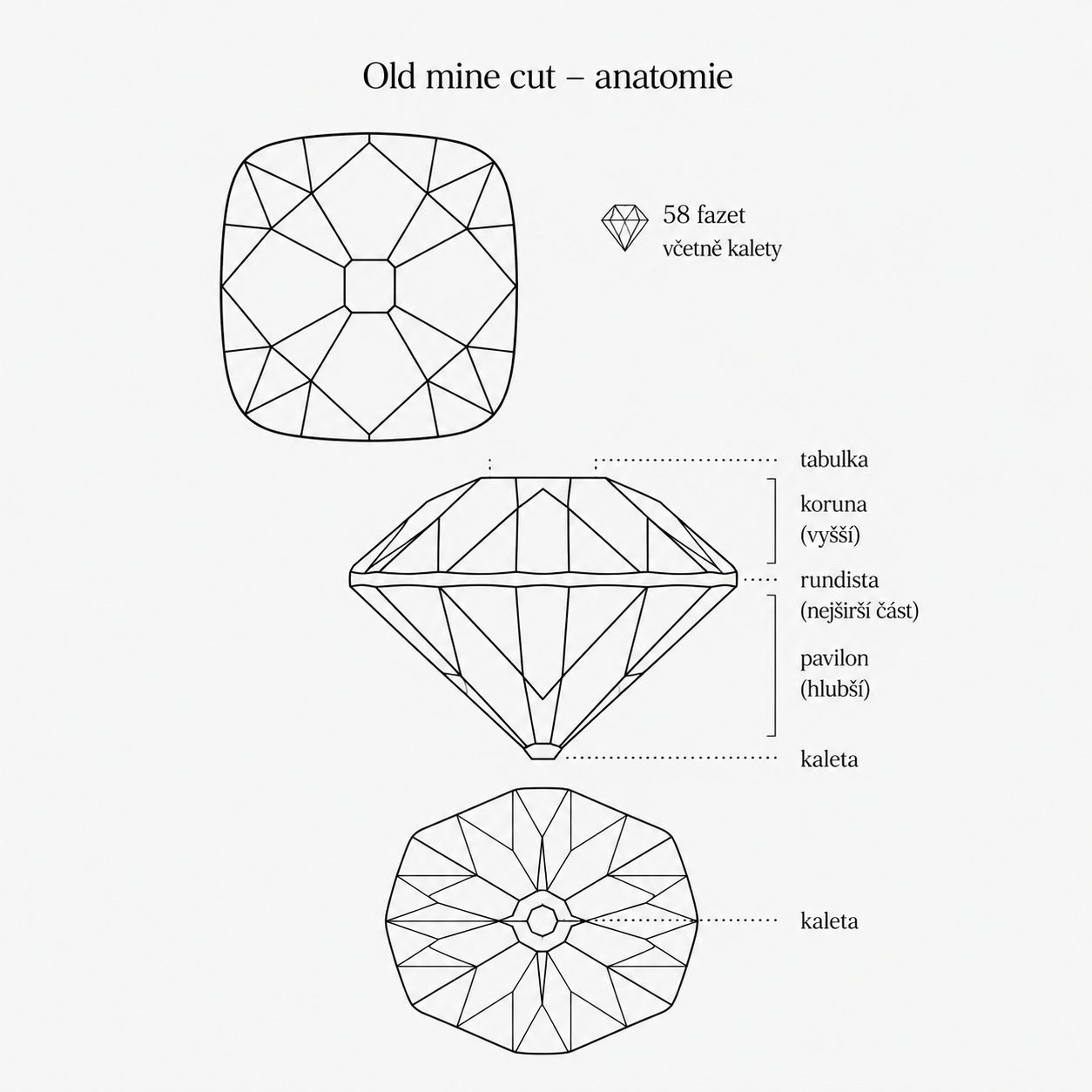 Státní punc na náušnici KLENOTA
