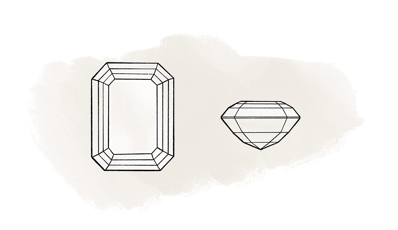 emerald cut - KLENOTA