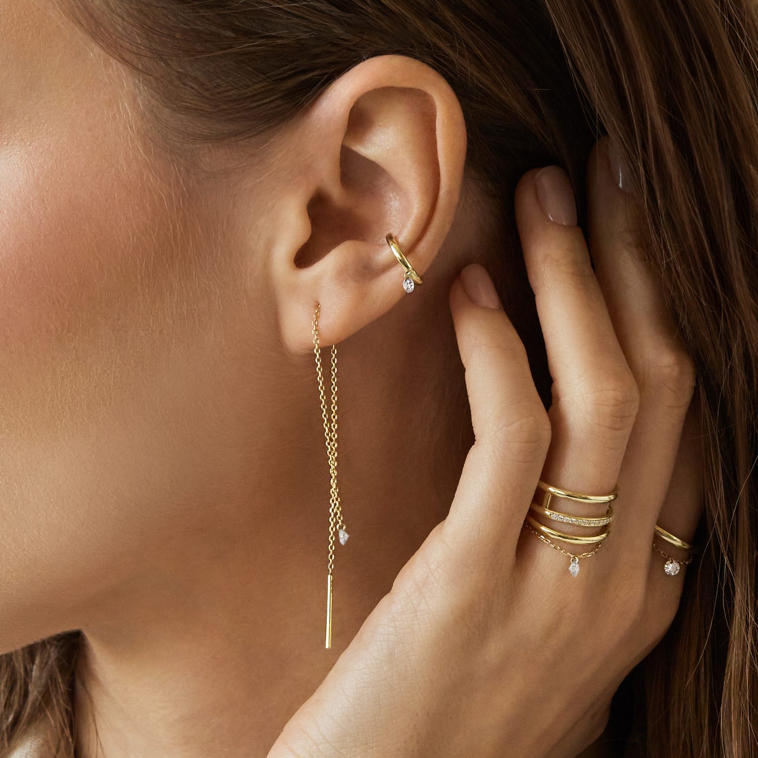 Zlatý náhrdelník s polárkou KLENOTA