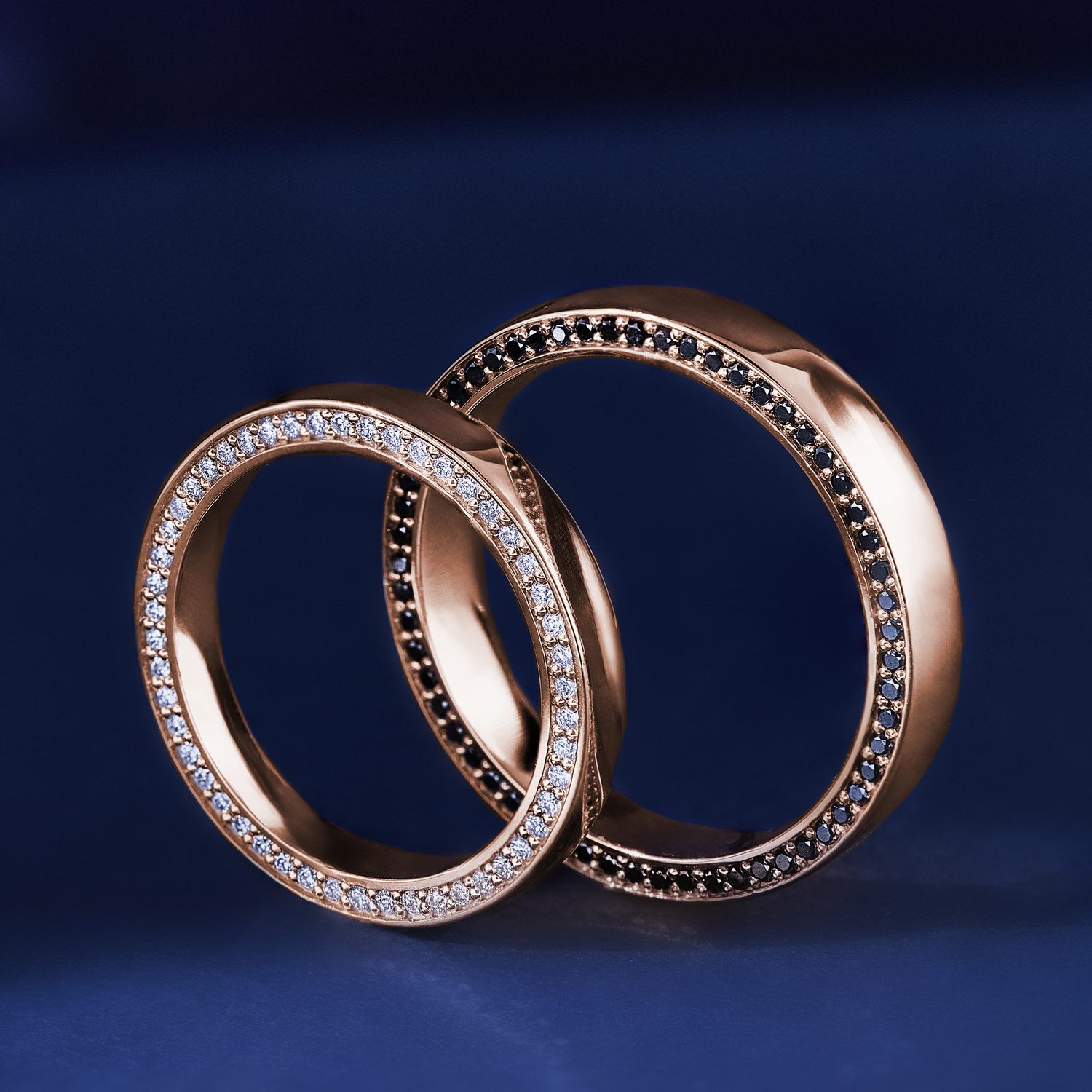 Wedding rings in pink gold - KLENOTA