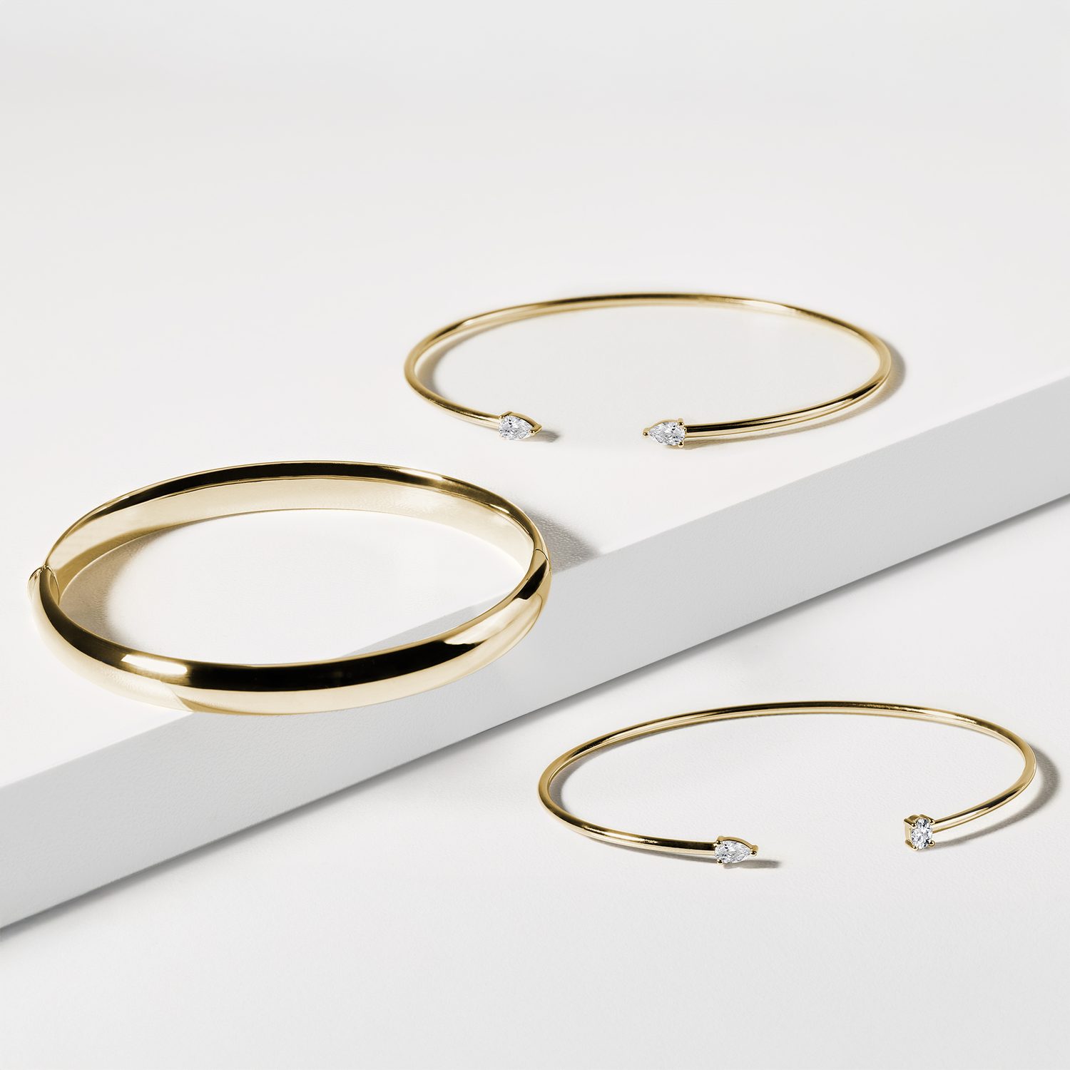 klenota solid gold cuff bracelets