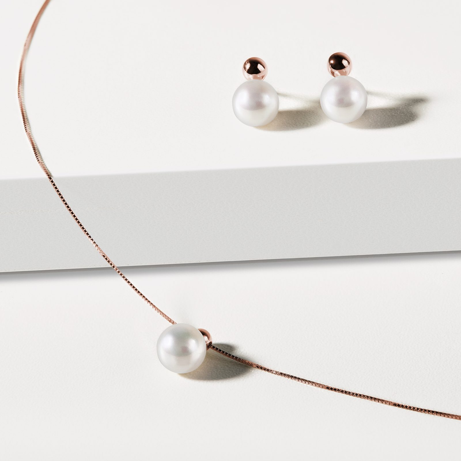 Rose Gold Gold Pearl Necklace Amazon Pearl Necklace In Rose Gold