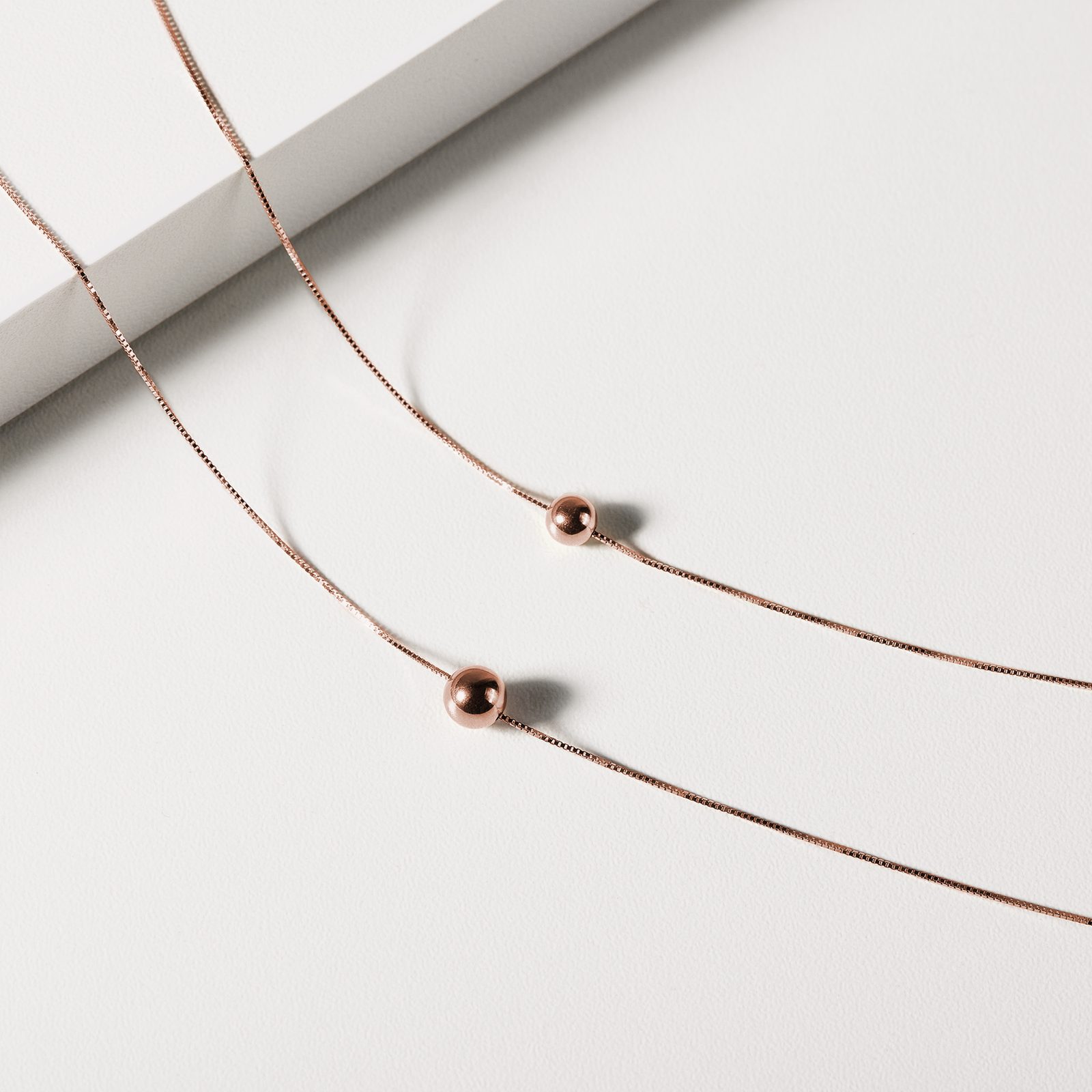 アクセサリー 19SO 24/7 Pink Gold Ball Chain Necklace 19SO 24/7 Pink Gold Ball Chain Necklace