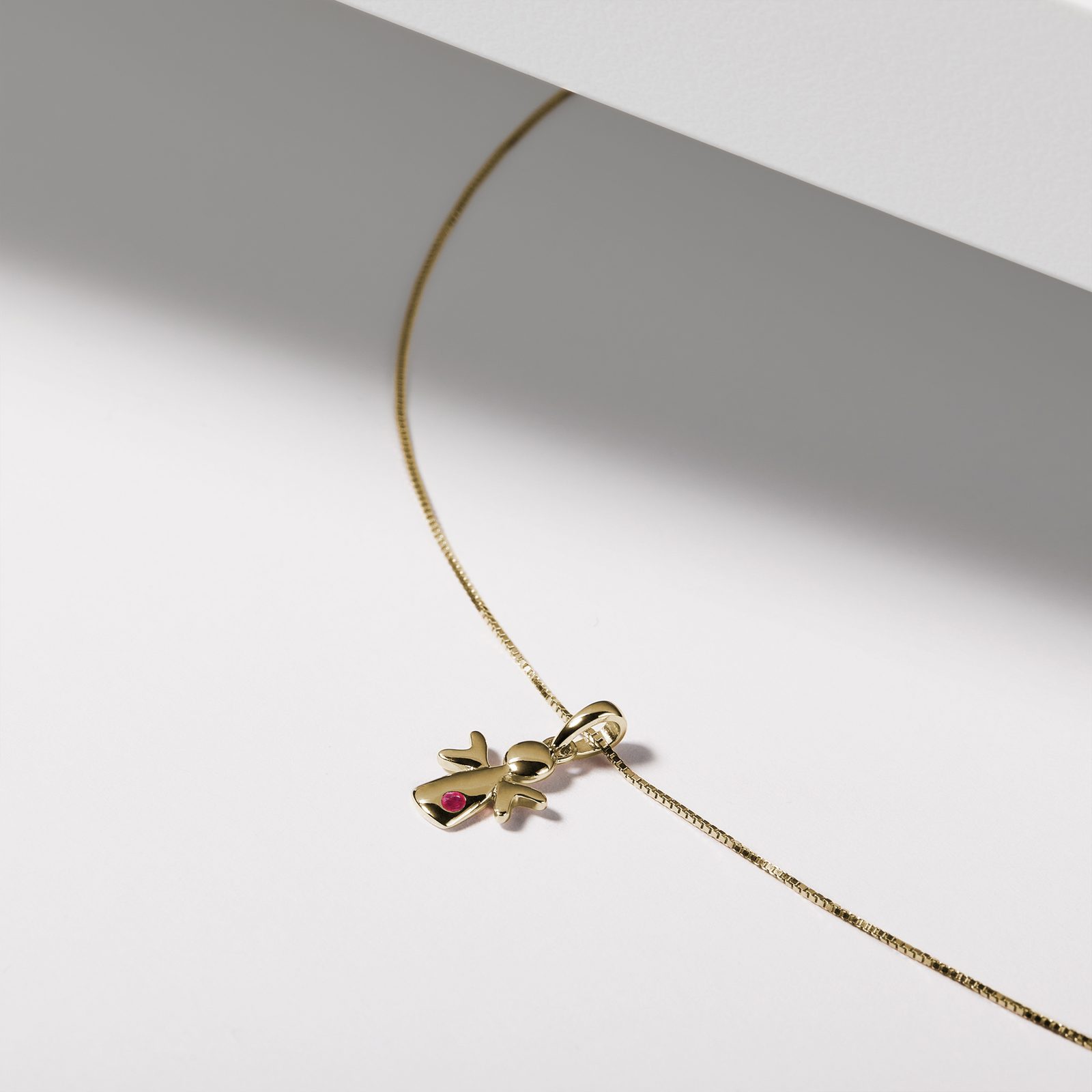 Collier Pendentif En Céramique Angelette - Bleu, Rouge Et Or Avec Strass - Cod. DI.5 - Neuf Parfait