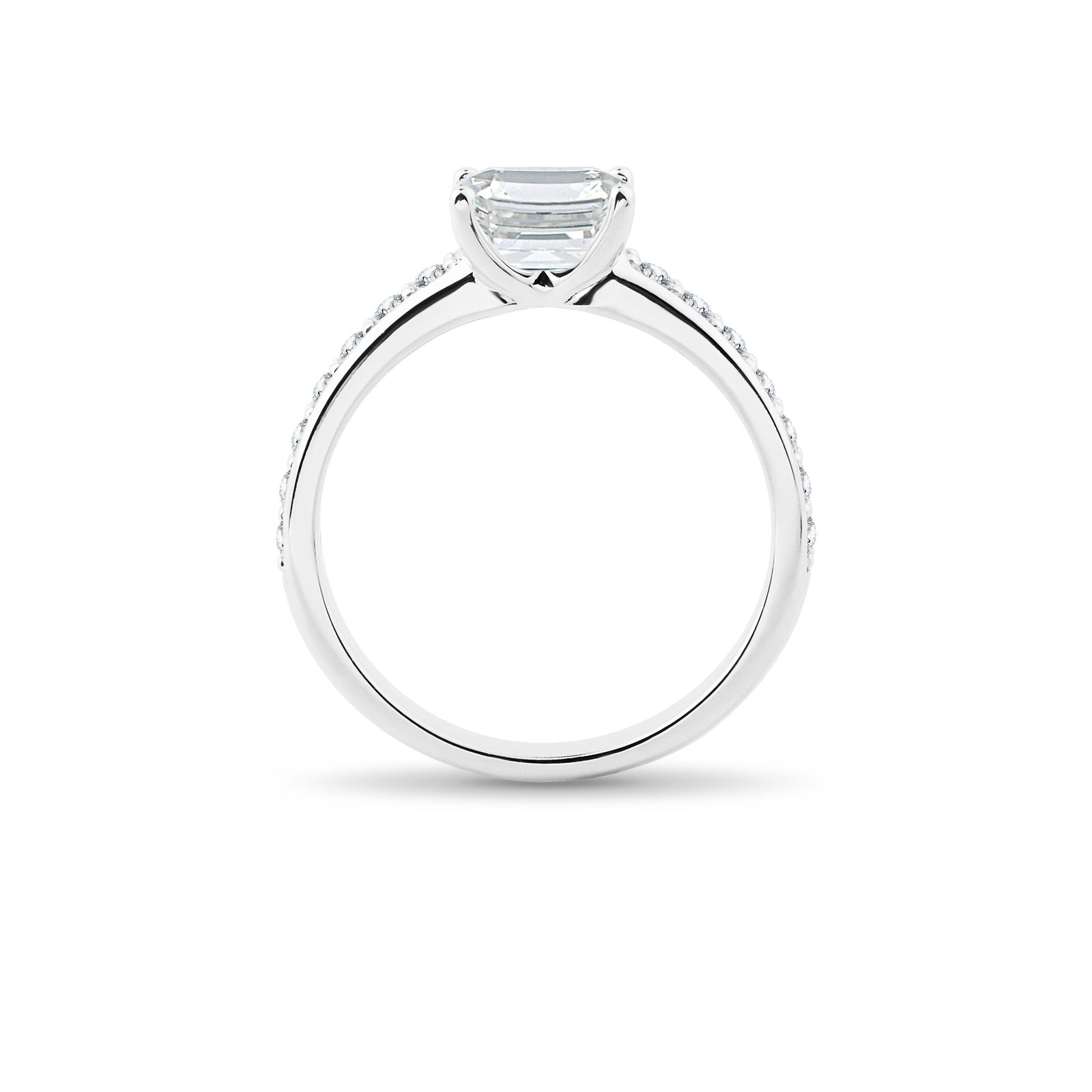 Luxe Lab Grown Diamond Ring in White Gold | KLENOTA