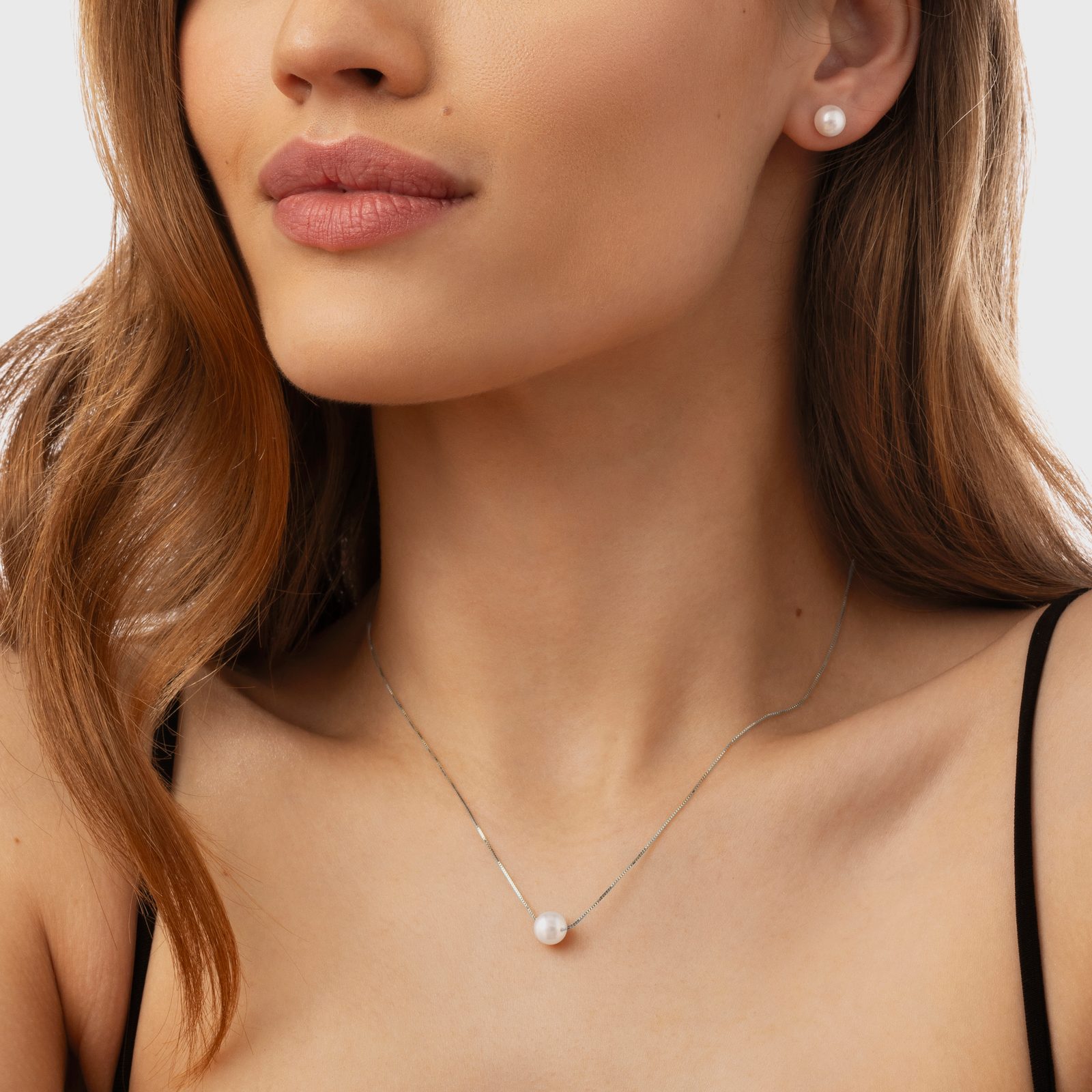 Parure De Bijoux En Perles Pour Femme - Collier Multicouches Et Boucles D'oreilles - Style Rétro élégant, Blanc - Pour Mariage, Fêtes