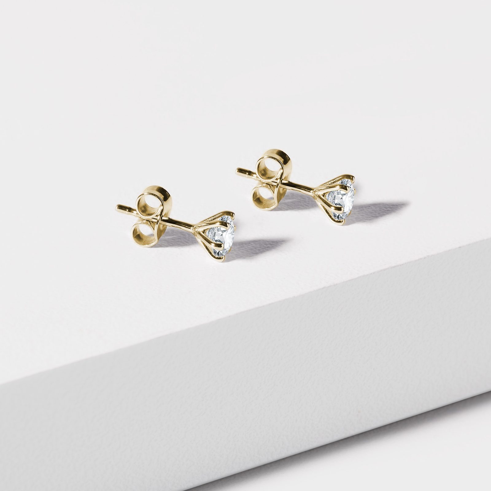 Boucles D'oreilles Créoles Ovales Dolly-Bijoux - Or 18K Massif, Diamants CZ 6/4 Mm - Neuf Avec étiquettes