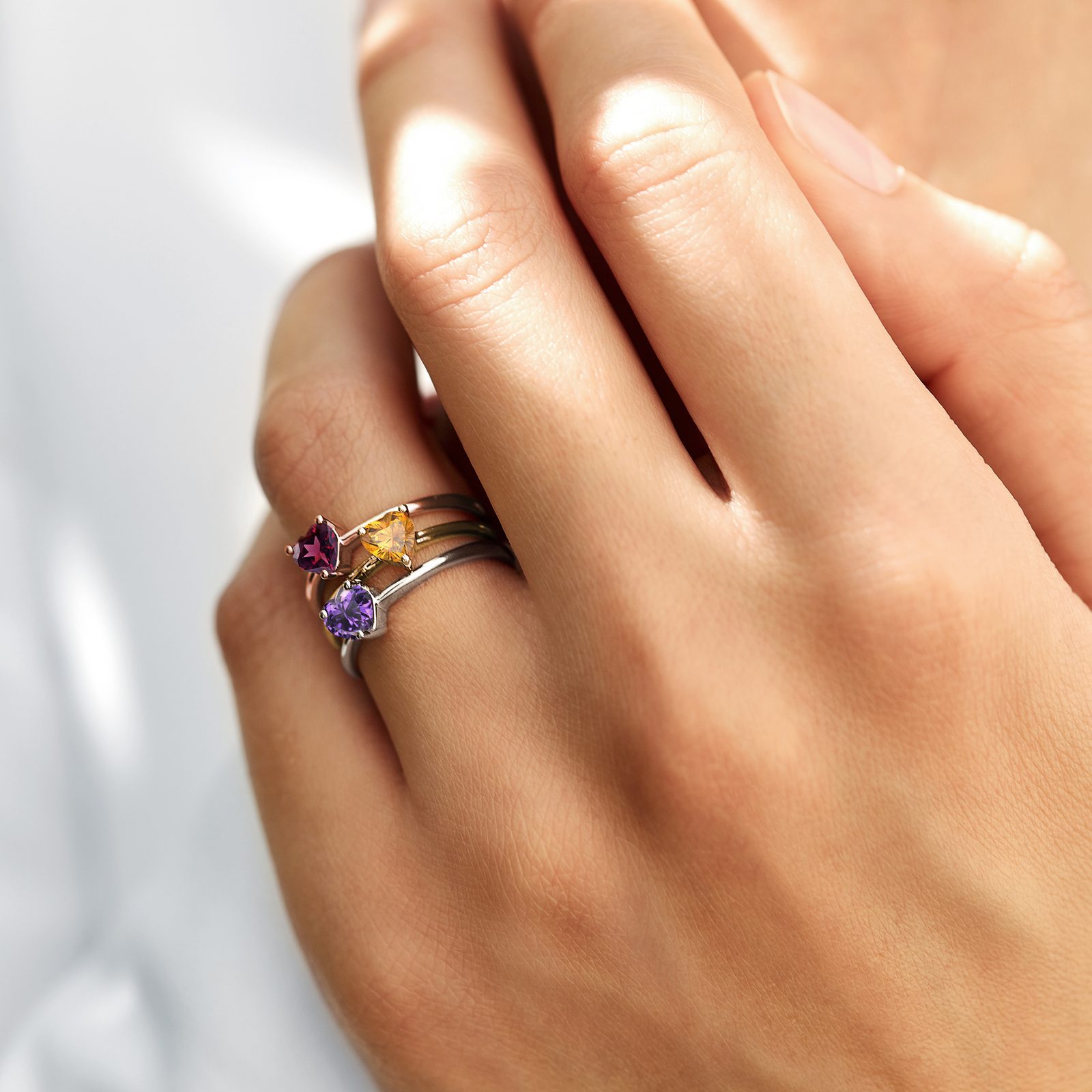 スーパーセール 半額タイムセール Heart-shaped Amethyst Ring in White Gold | KLENOTA アメジスト