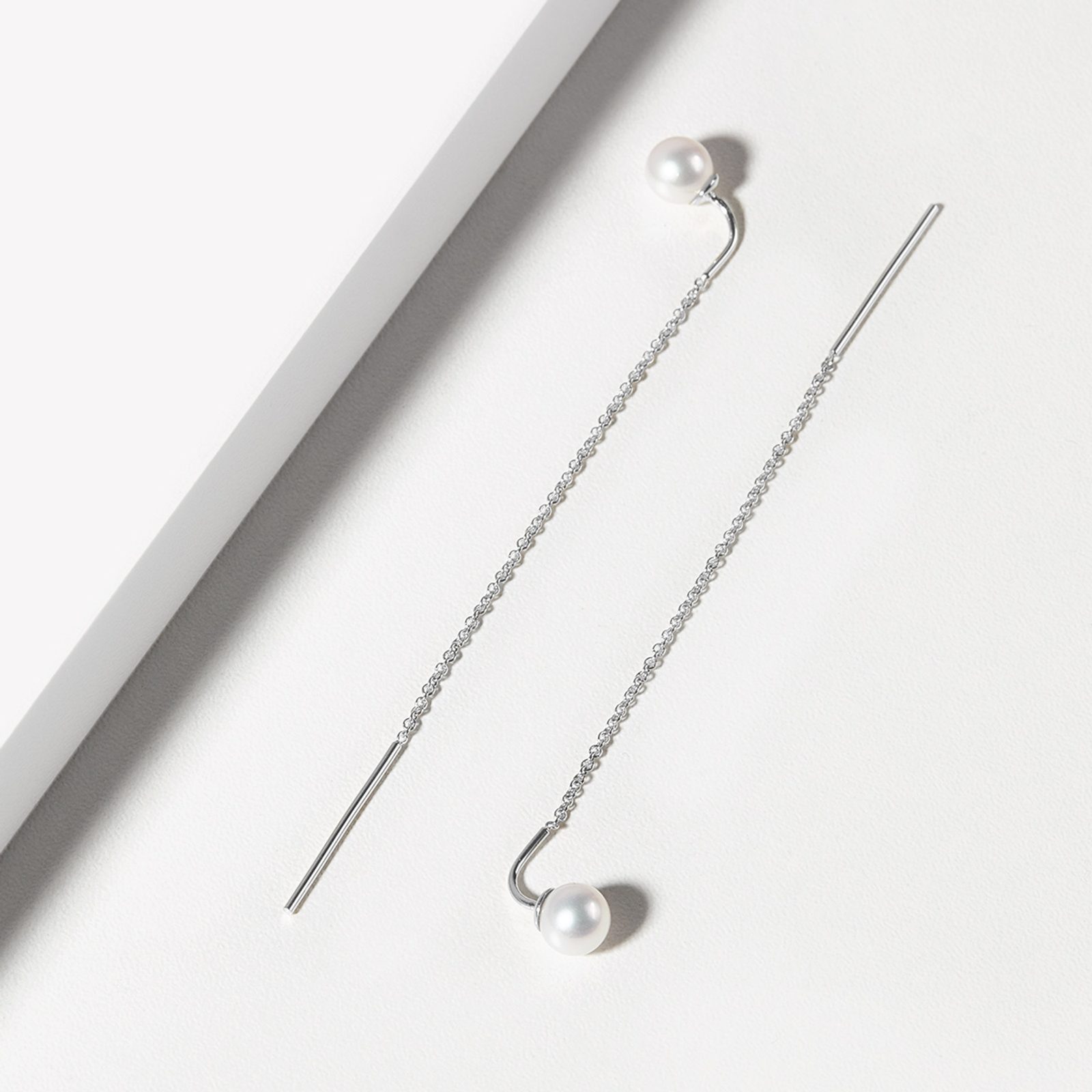 Boucles d'Oreilles Pendantes Perles Or Jaune 750 - 18 carats