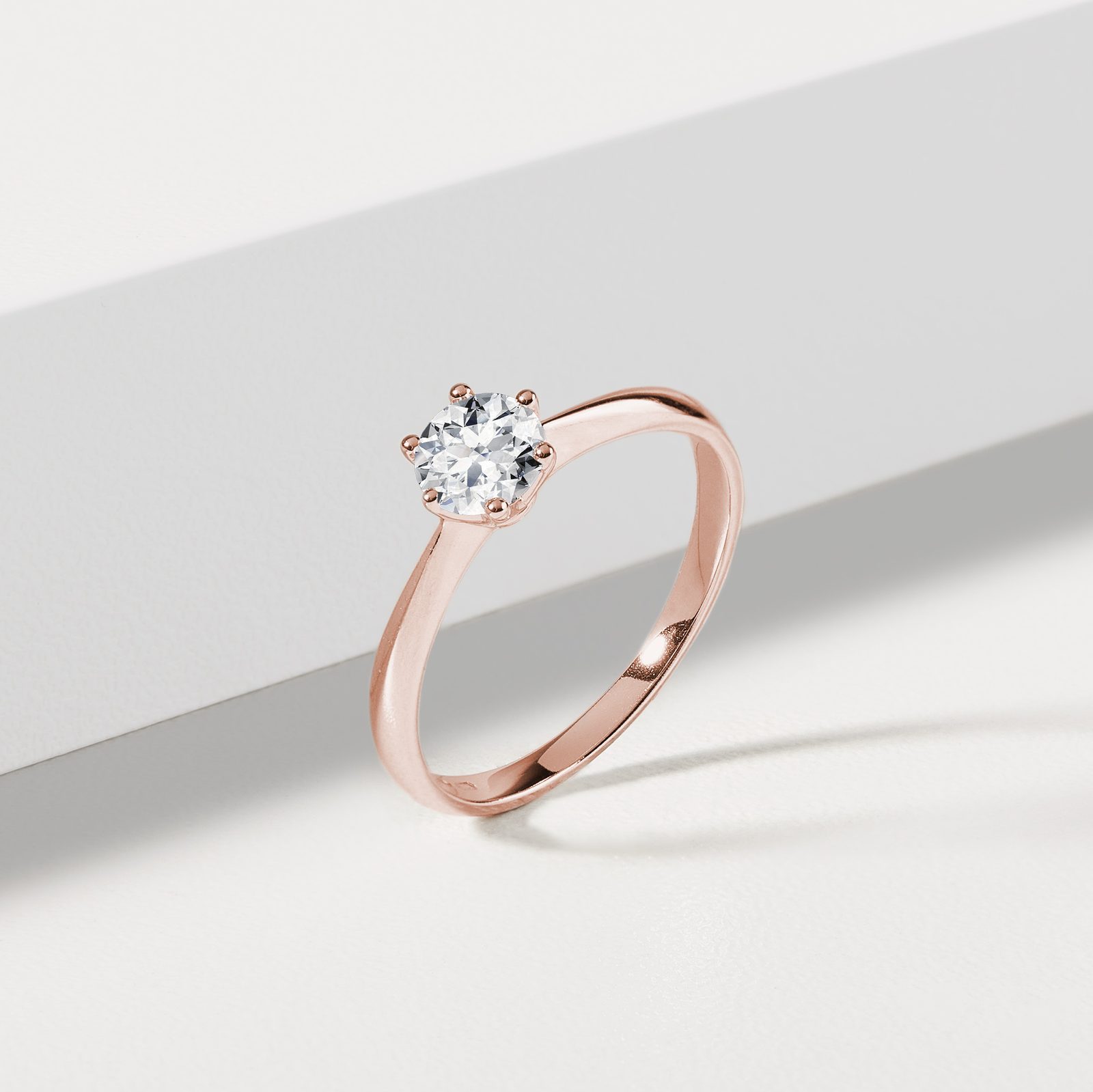 Rose Gold Small Diamond Ring Rose Gold Ring Best Value Engagement