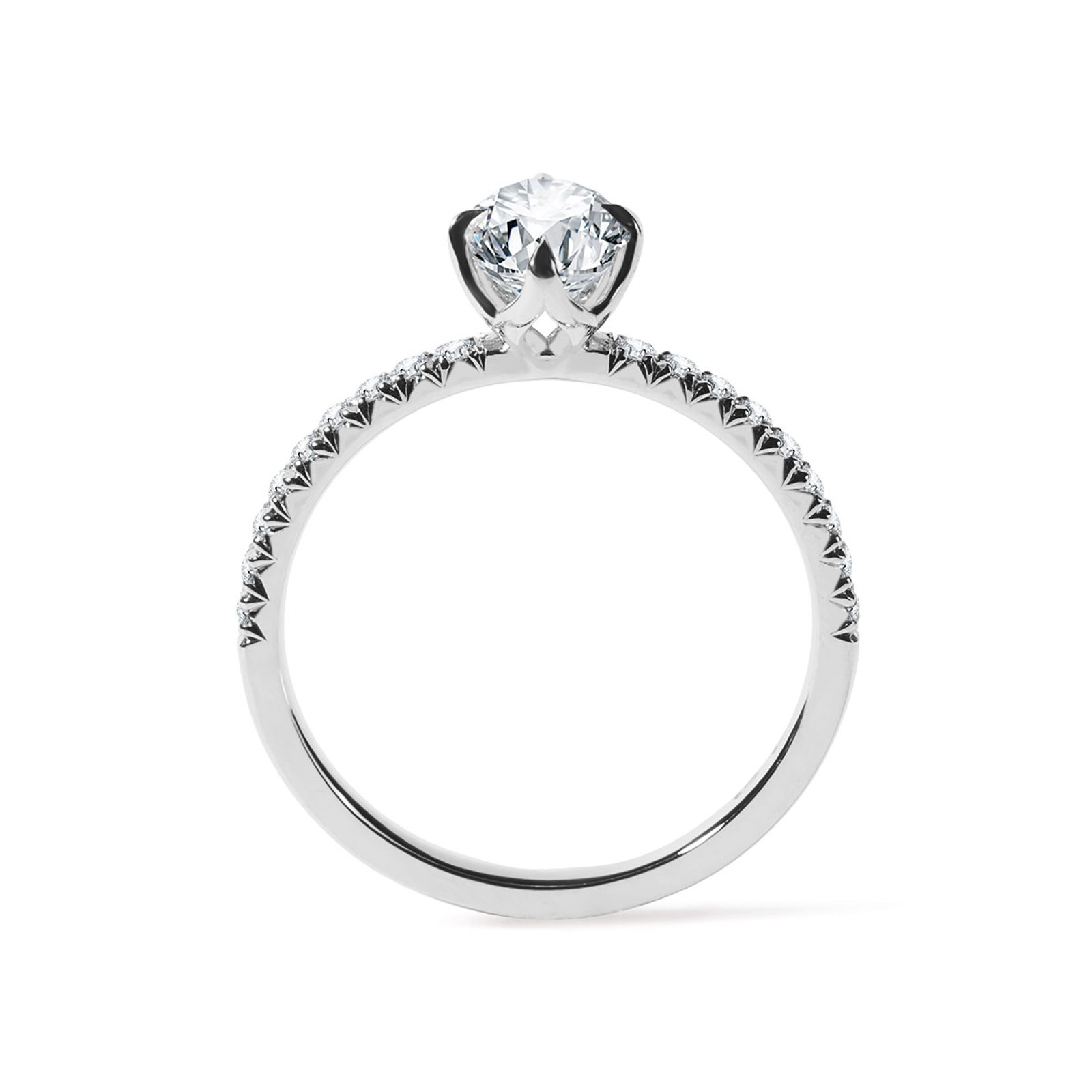 Pendentif Ovi Grenat taille ovale et diamant en or jaune 14k pour femme