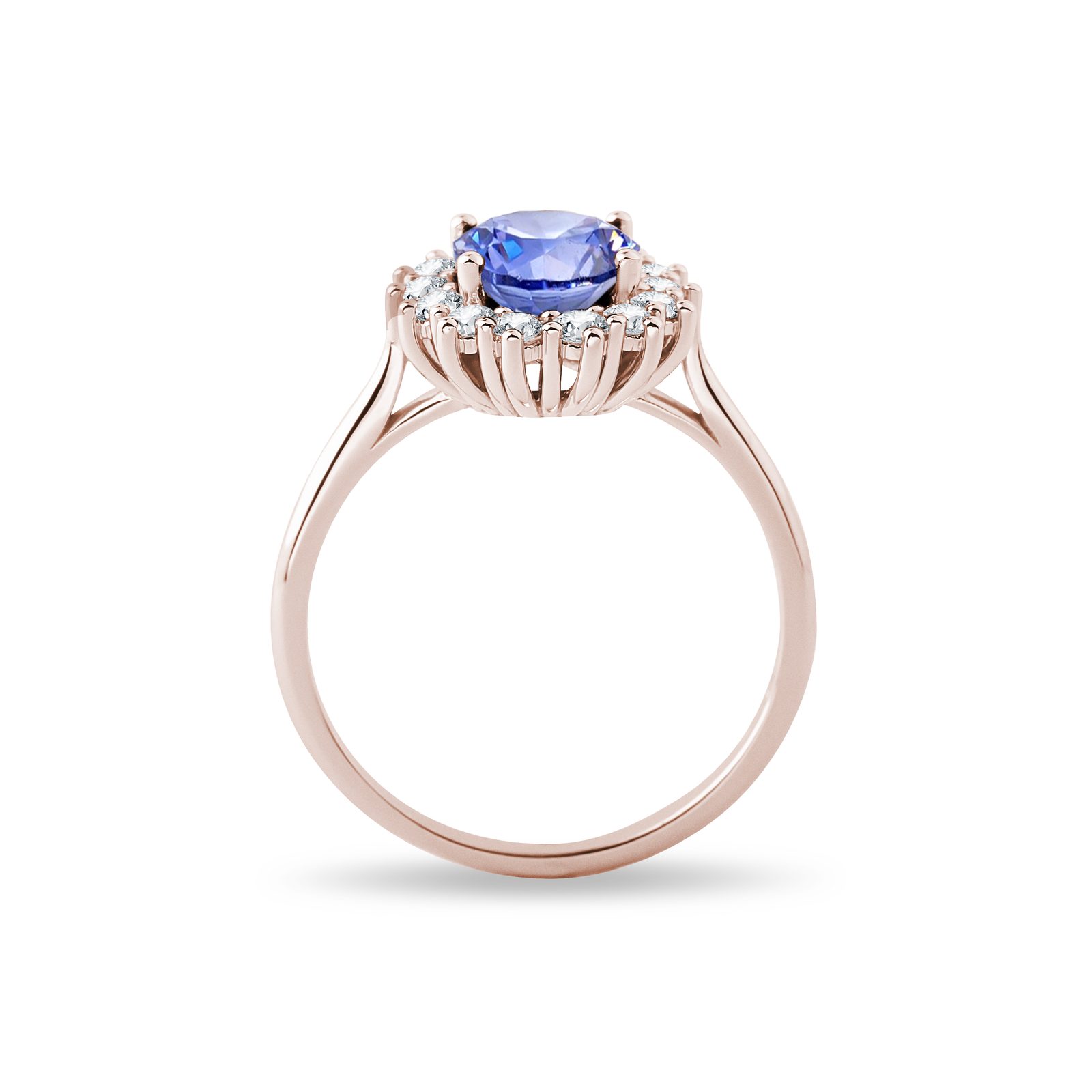 Tanzanite and Diamond Ring in Rose Gold | KLENOTA