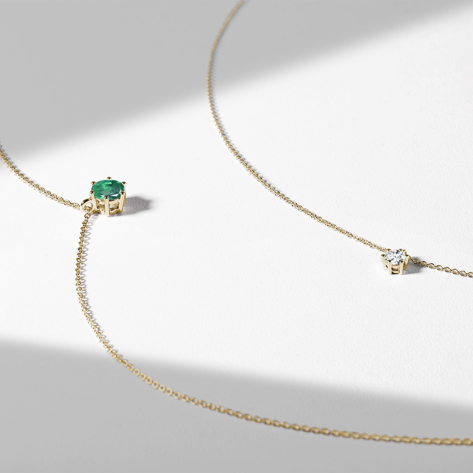 Pendentif émeraude Véritable Ronde 4mm En Or 18K Massif - Marque Dolly-Bijoux, Neuf