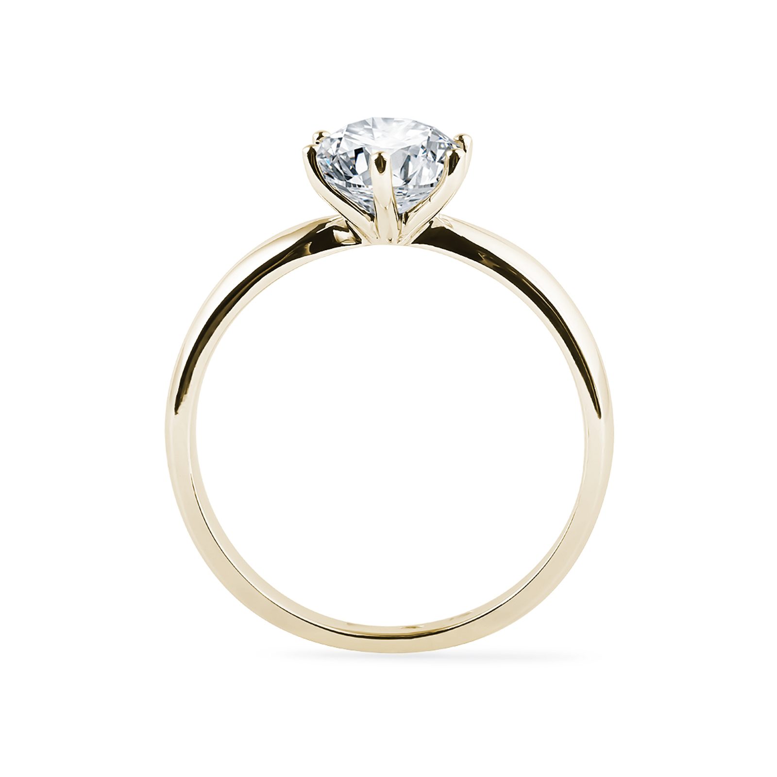 Brilliant Ring in 14k Yellow Gold | KLENOTA