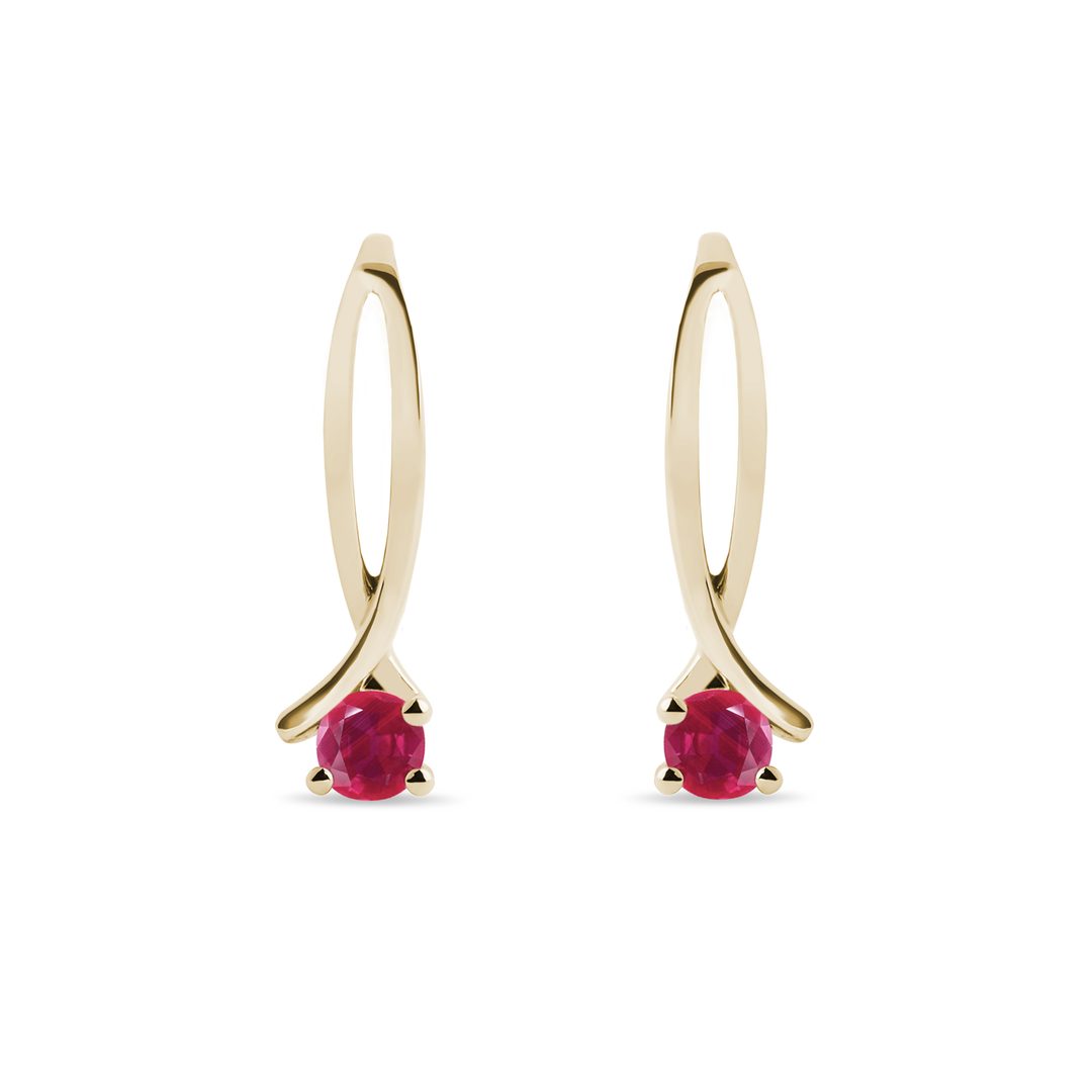 Textured 14k Gold Earrings Enamel Polka Dot Ruby Emerald Colors 1 Inch Hoop  Hana