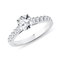 Bague En Or Blanc 14k Avec Opale Et Diamants – Taille 55, Pièce Unique Faite Main