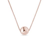 Ball Pendant on Chain in Rose Gold | KLENOTA