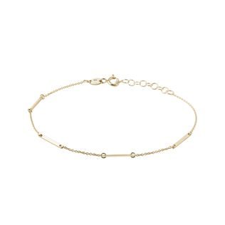 BAR CHAIN BRACELET IN YELLOW GOLD - YELLOW GOLD BRACELETS - BRACELETS