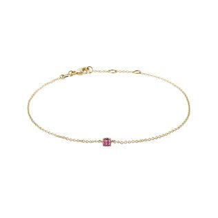 BRACELET EN OR AVEC SA TOURMALINE - BRACELETS AVEC GEMMES - BRACELETS