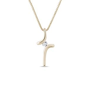 DIAMOND GOLD CROSS PENDANT - DIAMOND NECKLACES - NECKLACES