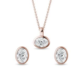 SCHMUCKSET MIT OVALEN DIAMANTEN IN ROSÉGOLD - SCHMUCK SETS DIAMANT - SCHMUCK