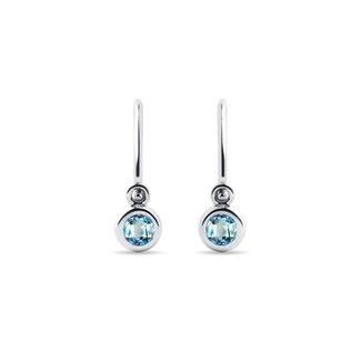 TOPAZ WHITE GOLD CHILDREN'S EARRINGS - CHILDREN'S EARRINGS - EARRINGS