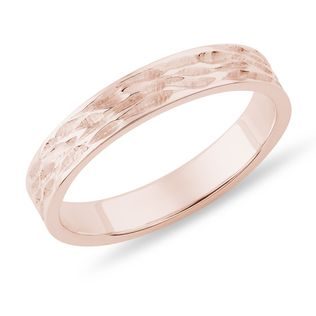 MEN'S ENGRAVED WEDDING RING IN ROSE GOLD - RINGS FOR HIM - WEDDING RINGS